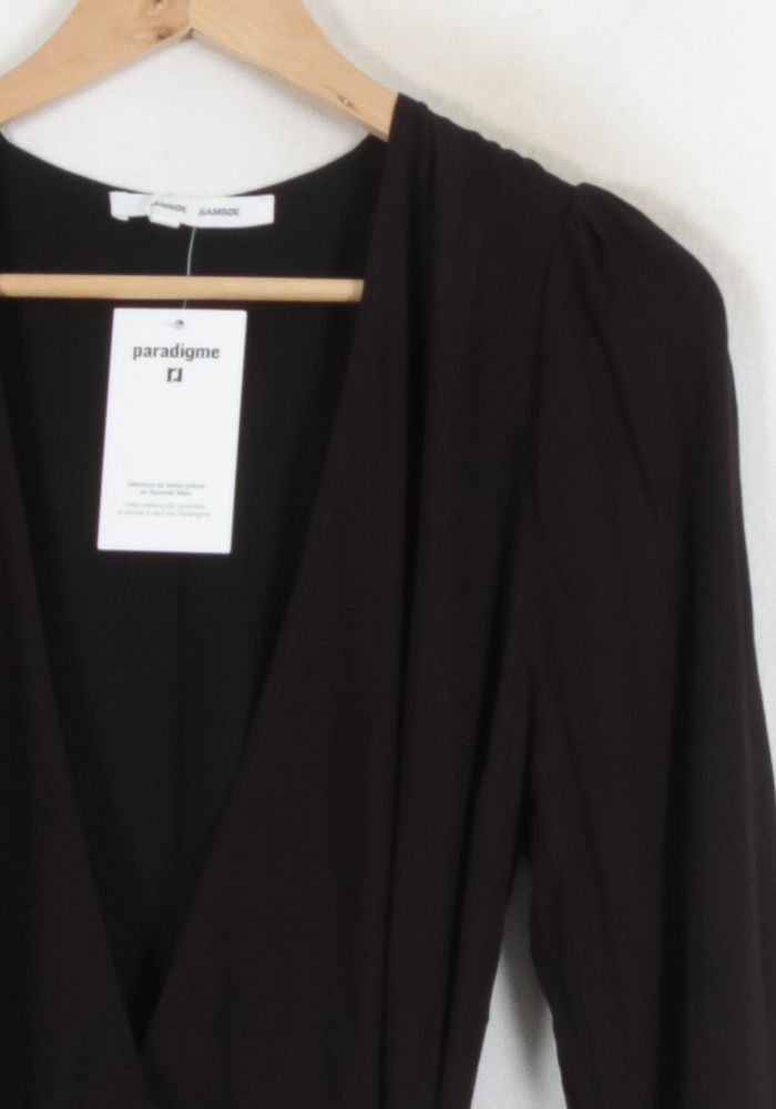 Robe Portefeuille Noire - Taille M/38 de la marque Samsoe Samsoe | PARAD81890 - Vendu par Paradigme - Image 3
