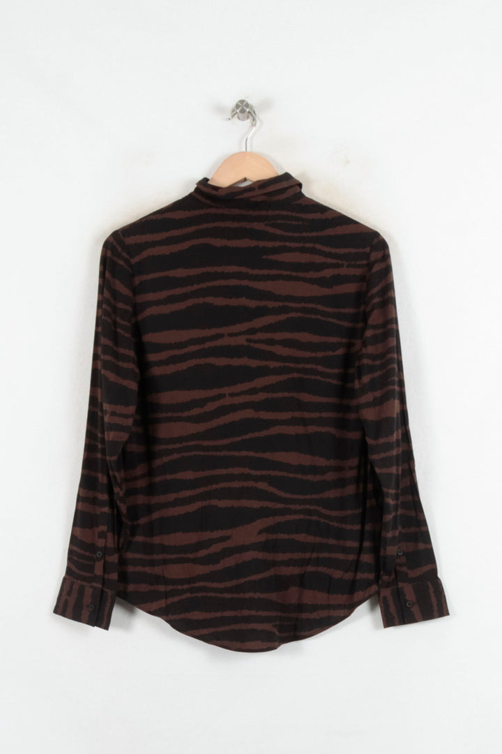 Chemise Marron et Noire - Taille S/36 de la marque Samsoe Samsoe | PARAD81892 - Vendu par Paradigme - Image 4