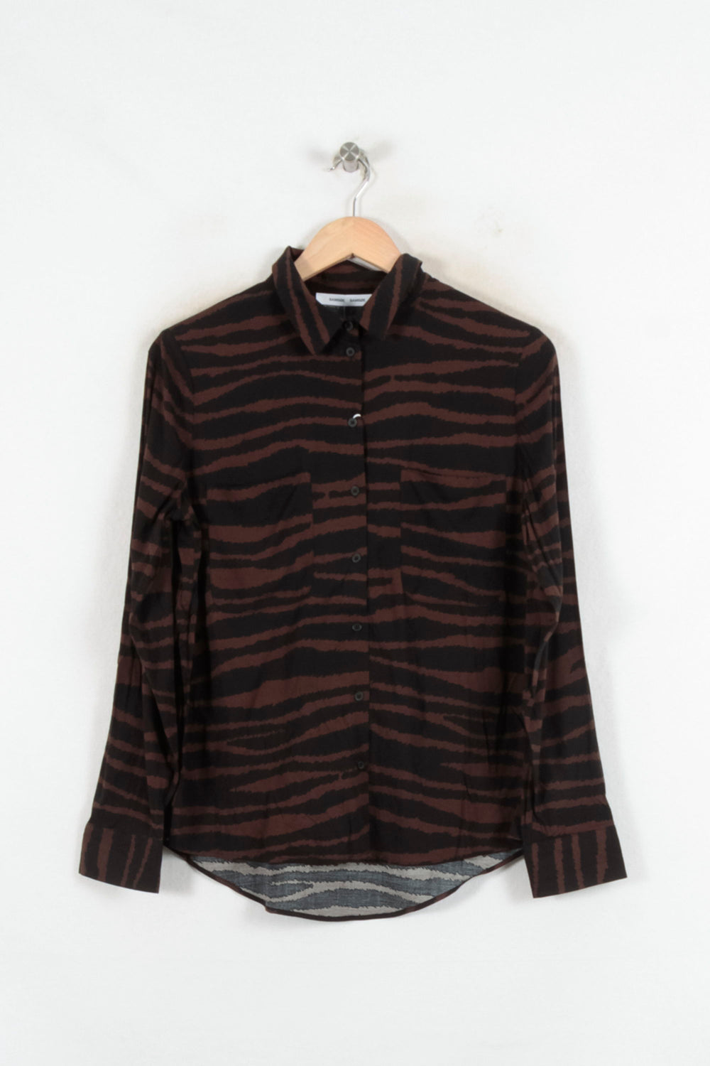 Chemise Marron et Noire - Taille S/36 de la marque Samsoe Samsoe | PARAD81892 - Vendu par Paradigme - Image 2
