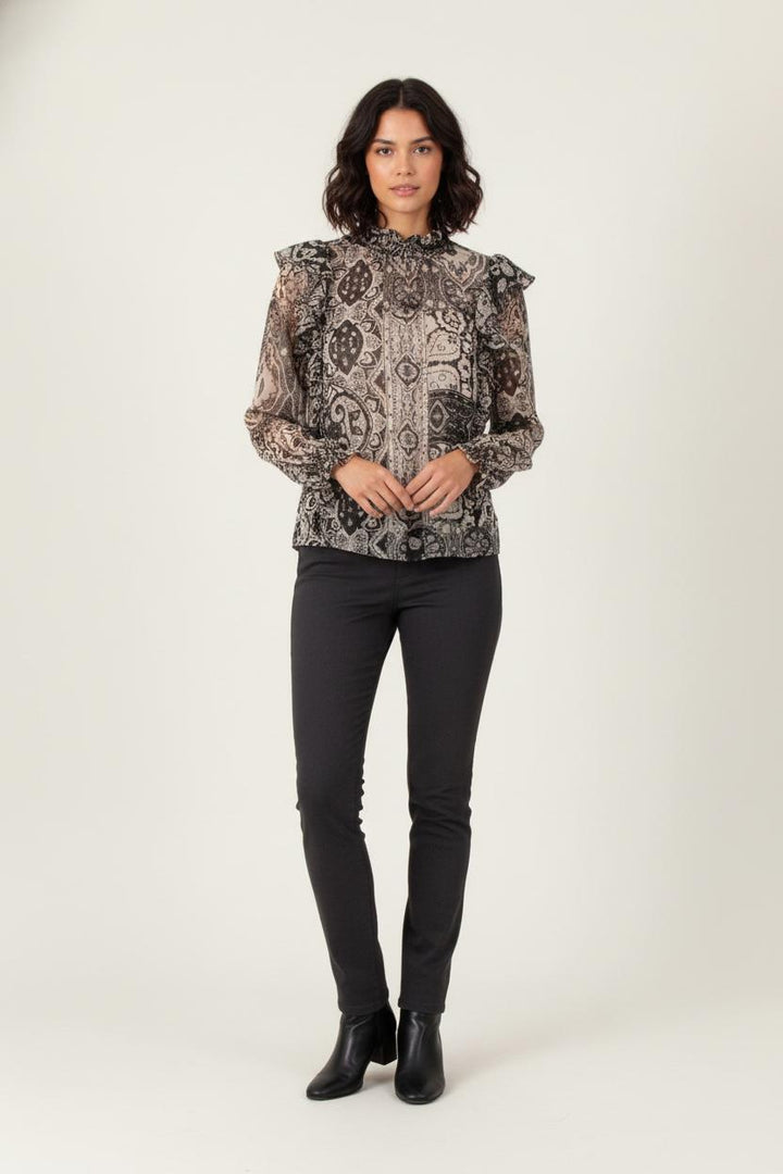 Blouse Noire et Blanche - Taille M/38 de la marque IKKS | PARAD81896 - Vendu par Paradigme - Image 1