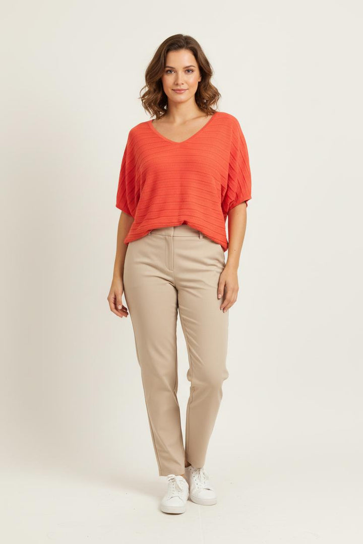 Blouse Orange - Taille S/36 de la marque La Fée Maraboutée | PARAD81907 - Vendu par Paradigme - Image 1