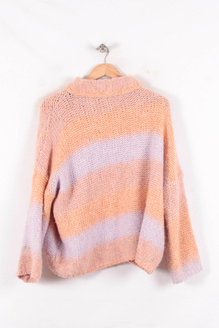 Pull Orange et Violet - Taille S/36 de la marque La Fée Maraboutée | PARAD81908 - Vendu par Paradigme - Image 4