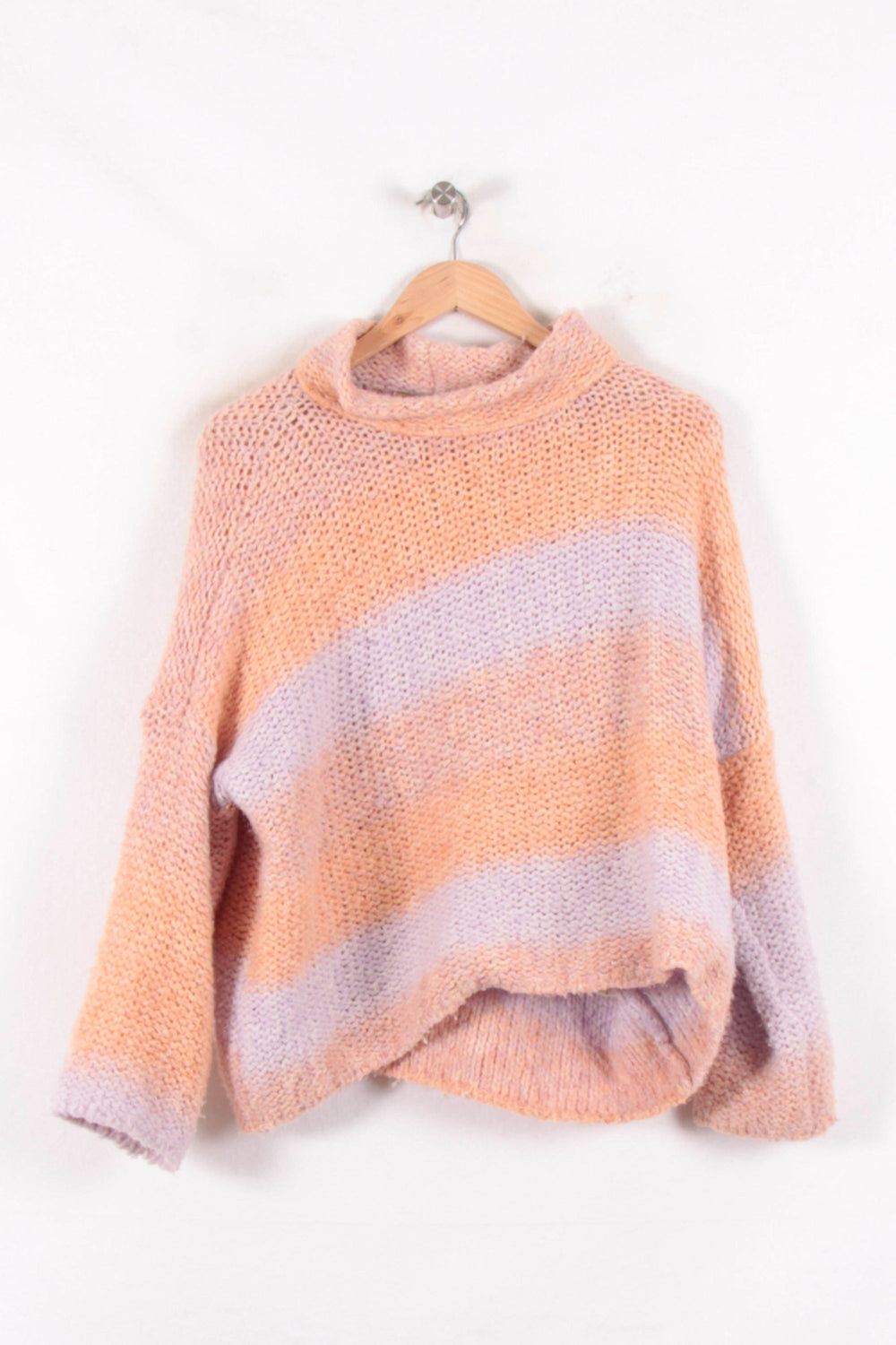 Pull Orange et Violet - Taille S/36 de la marque La Fée Maraboutée | PARAD81908 - Vendu par Paradigme - Image 2