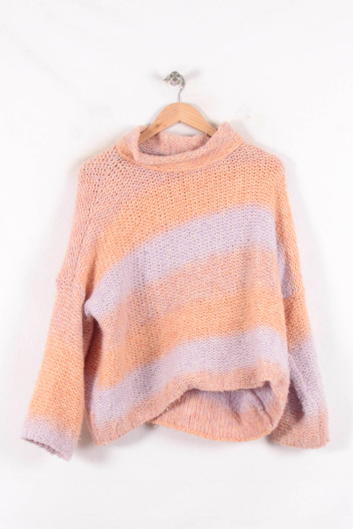 Pull Orange et Violet - Taille S/36 de la marque La Fée Maraboutée | PARAD81908 - Vendu par Paradigme - Image 2