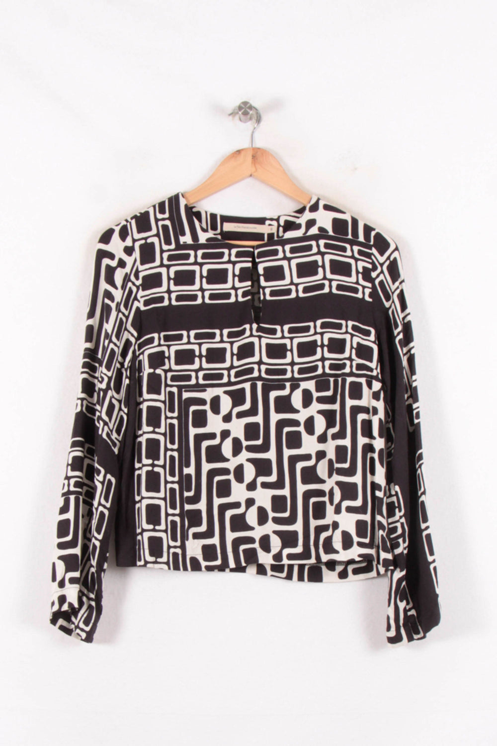 Blouse Noire et Blanche - Taille S/36 de la marque La Fée Maraboutée | PARAD81911 - Vendu par Paradigme - Image 2