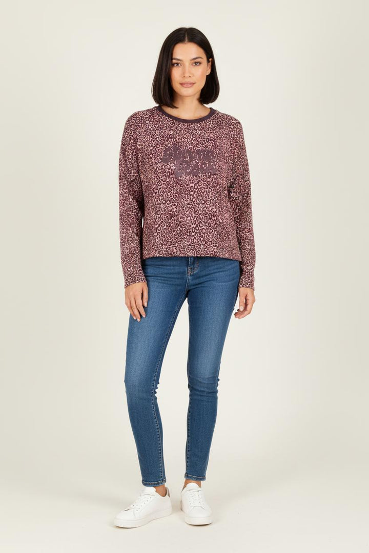 Sweat Léopard Rose et Noir - Taille XS/34 de la marque IKKS | PARAD81914 - Vendu par Paradigme - Image 1