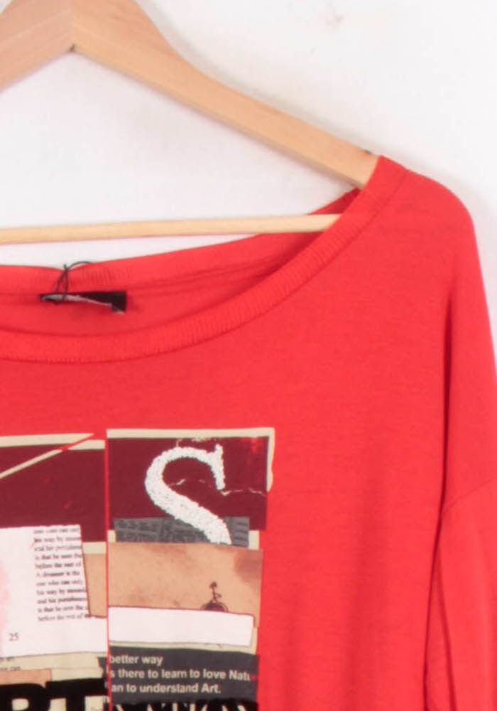 Tee-shirt manches longues rouge - Taille M/38 de la marque One Step | PARAD81921 - Vendu par Paradigme - Image 3