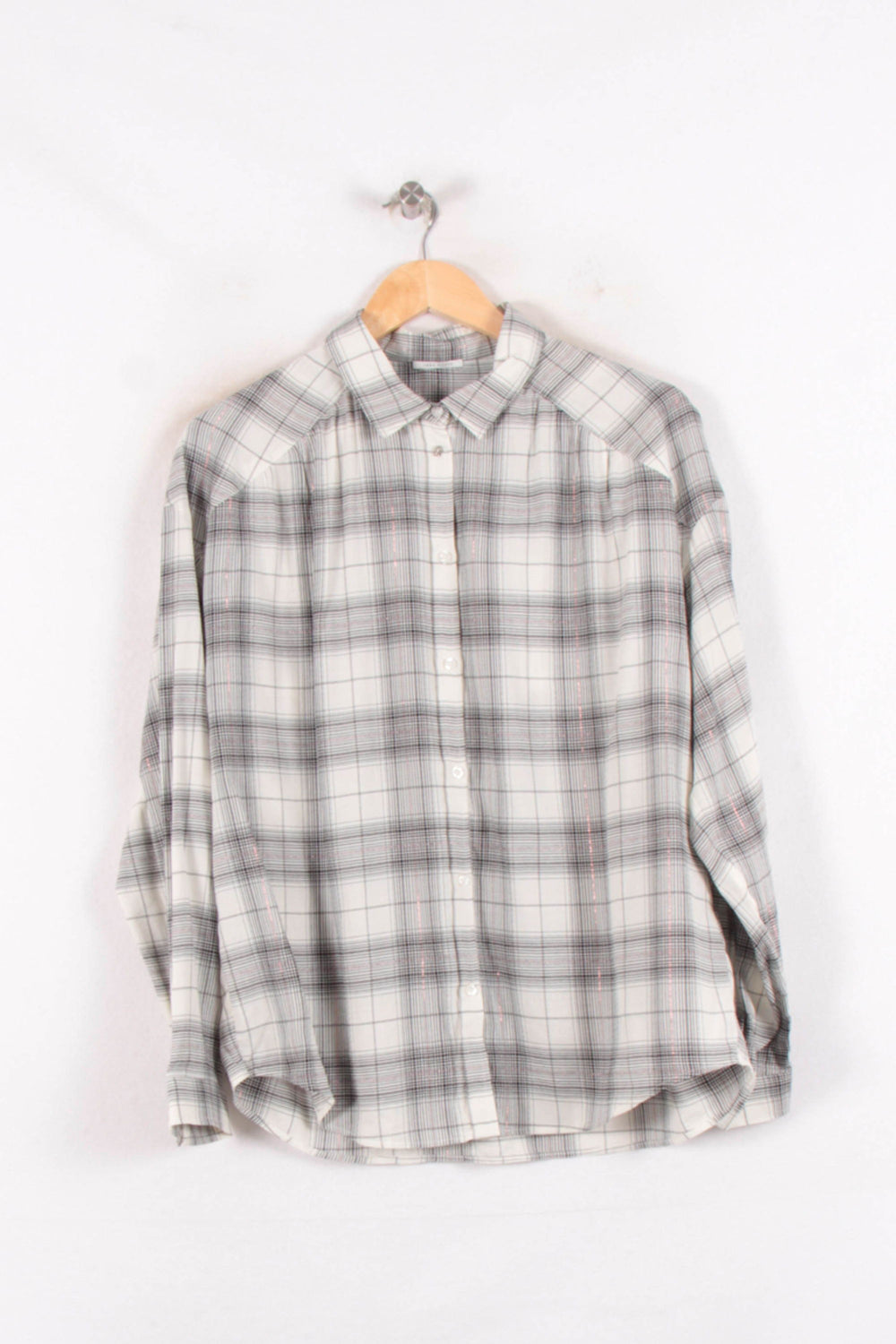 Chemise À Carreaux Beige et Gris - Taille L/40 de la marque IKKS | PARAD81926 - Vendu par Paradigme - Image 2