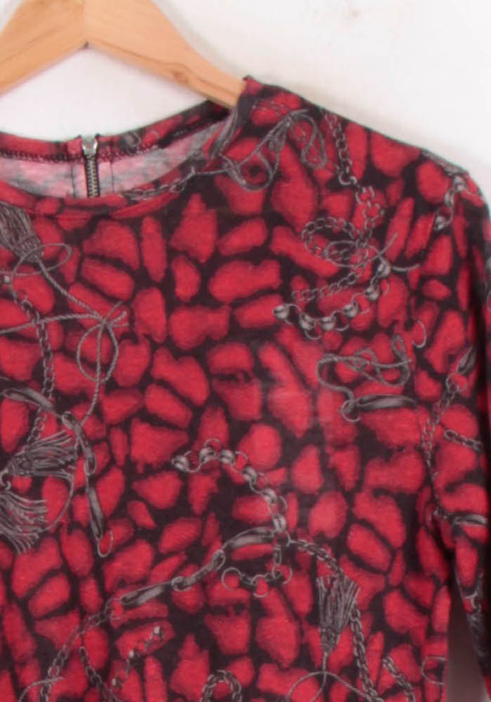 Pull Rouge et Noir - Taille S/36 de la marque IKKS | PARAD81928 - Vendu par Paradigme - Image 3