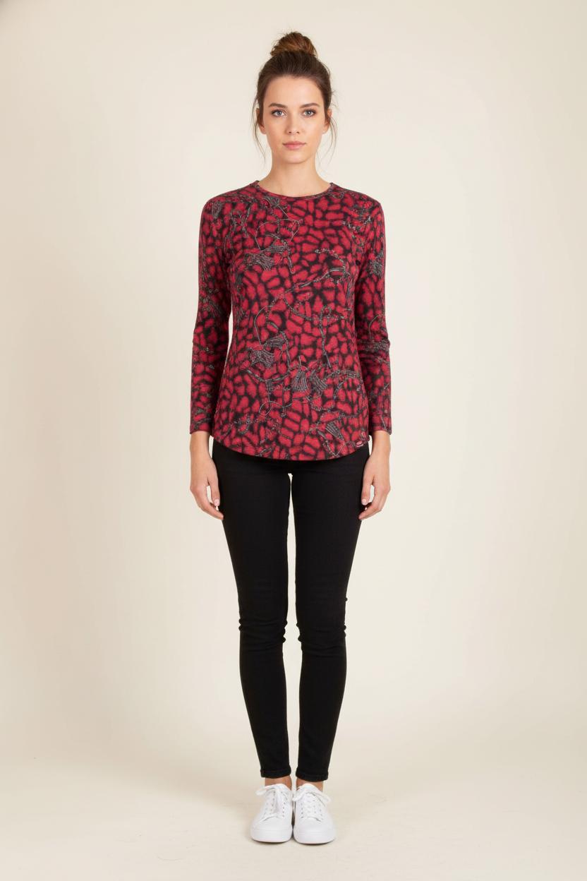 Pull Rouge et Noir - Taille S/36 de la marque IKKS | PARAD81928 - Vendu par Paradigme - Image 1