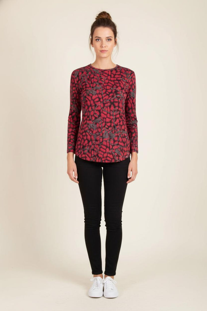 Pull Rouge et Noir - Taille S/36 de la marque IKKS | PARAD81928 - Vendu par Paradigme - Image 1