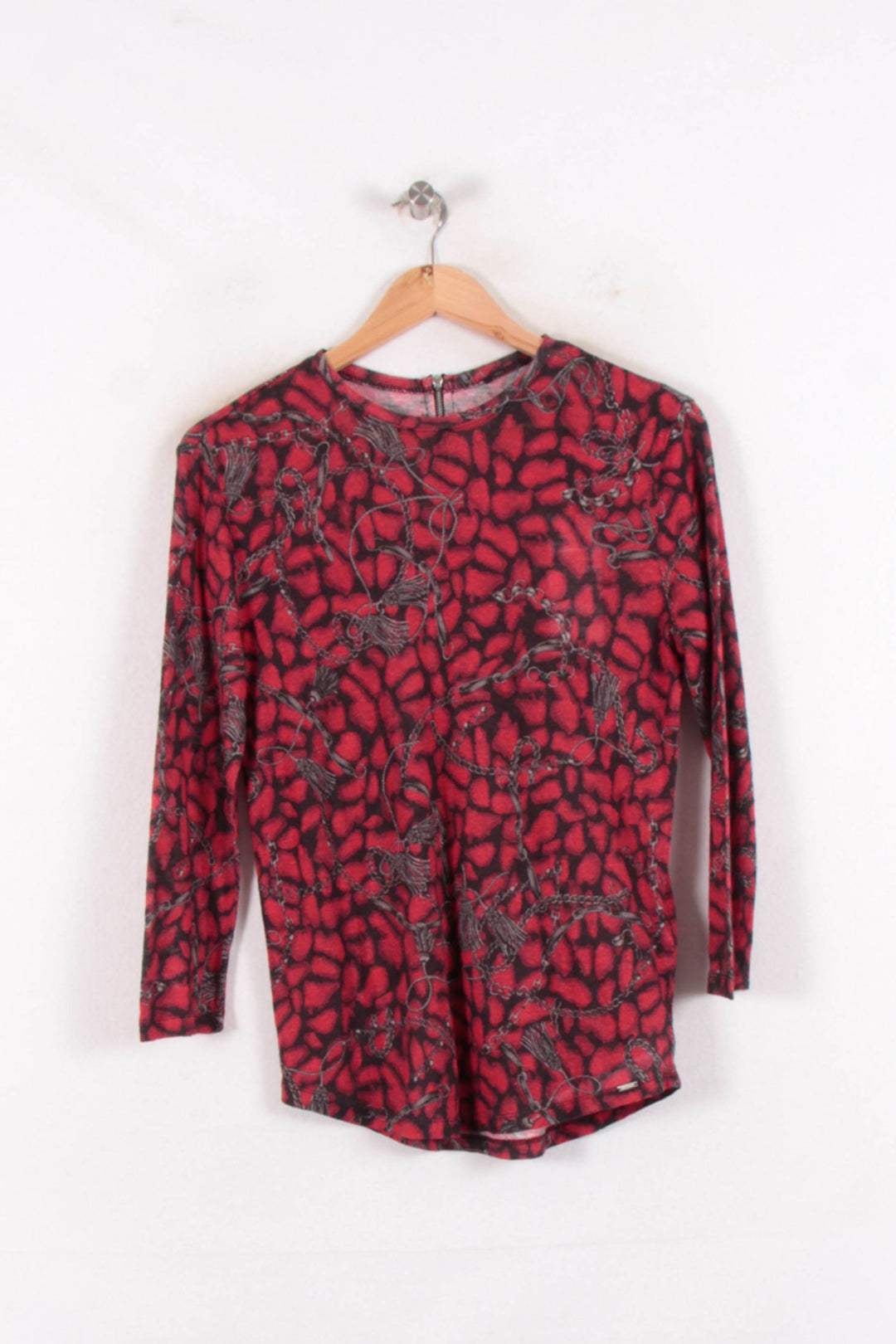 Pull Rouge et Noir - Taille S/36 de la marque IKKS | PARAD81928 - Vendu par Paradigme - Image 2