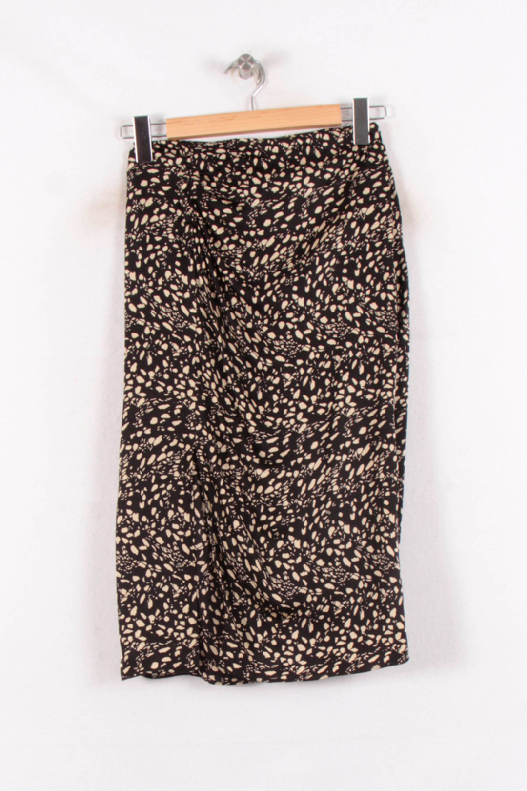 Jupe Midi Noire et Beige - Taille XS/34 de la marque ba&sh | PARAD81929 - Vendu par Paradigme - Image 2