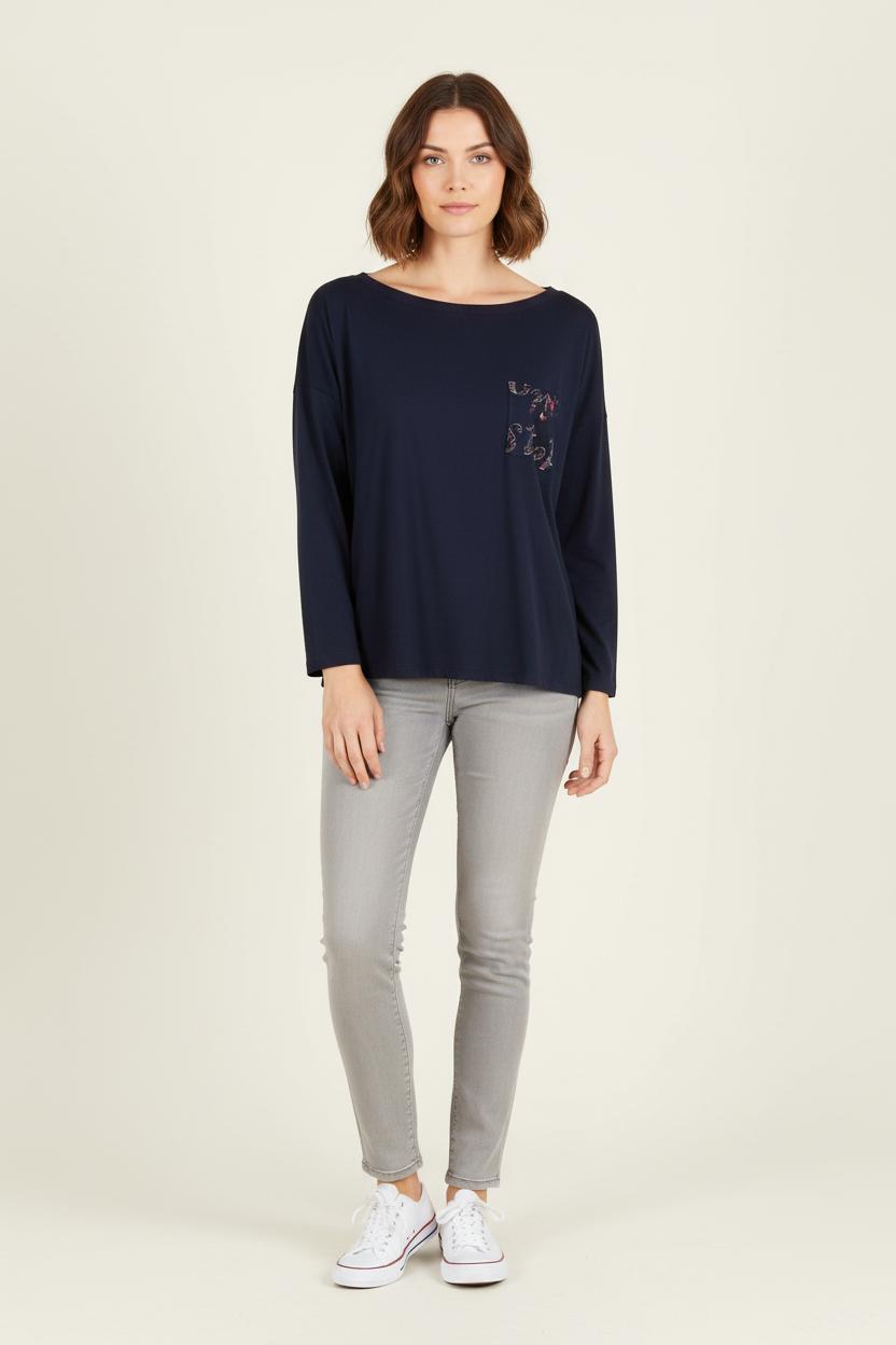 Tee-shirt Manches Longues Bleu - Taille XL/42 de la marque One Step | PARAD81931 - Vendu par Paradigme - Image 1