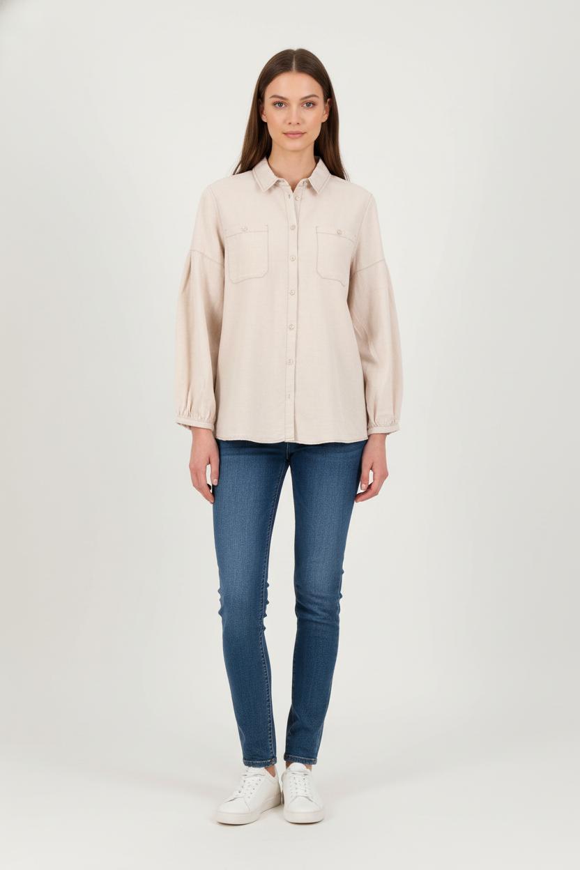 Chemise Beige - Taille S/36 de la marque One Step | PARAD81933 - Vendu par Paradigme - Image 1