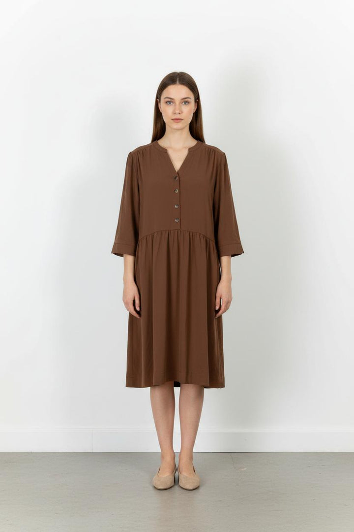 Robe Midi Marron - Taille L/40 de la marque Grace & Mila | PARAD81939 - Vendu par Paradigme - Image 1