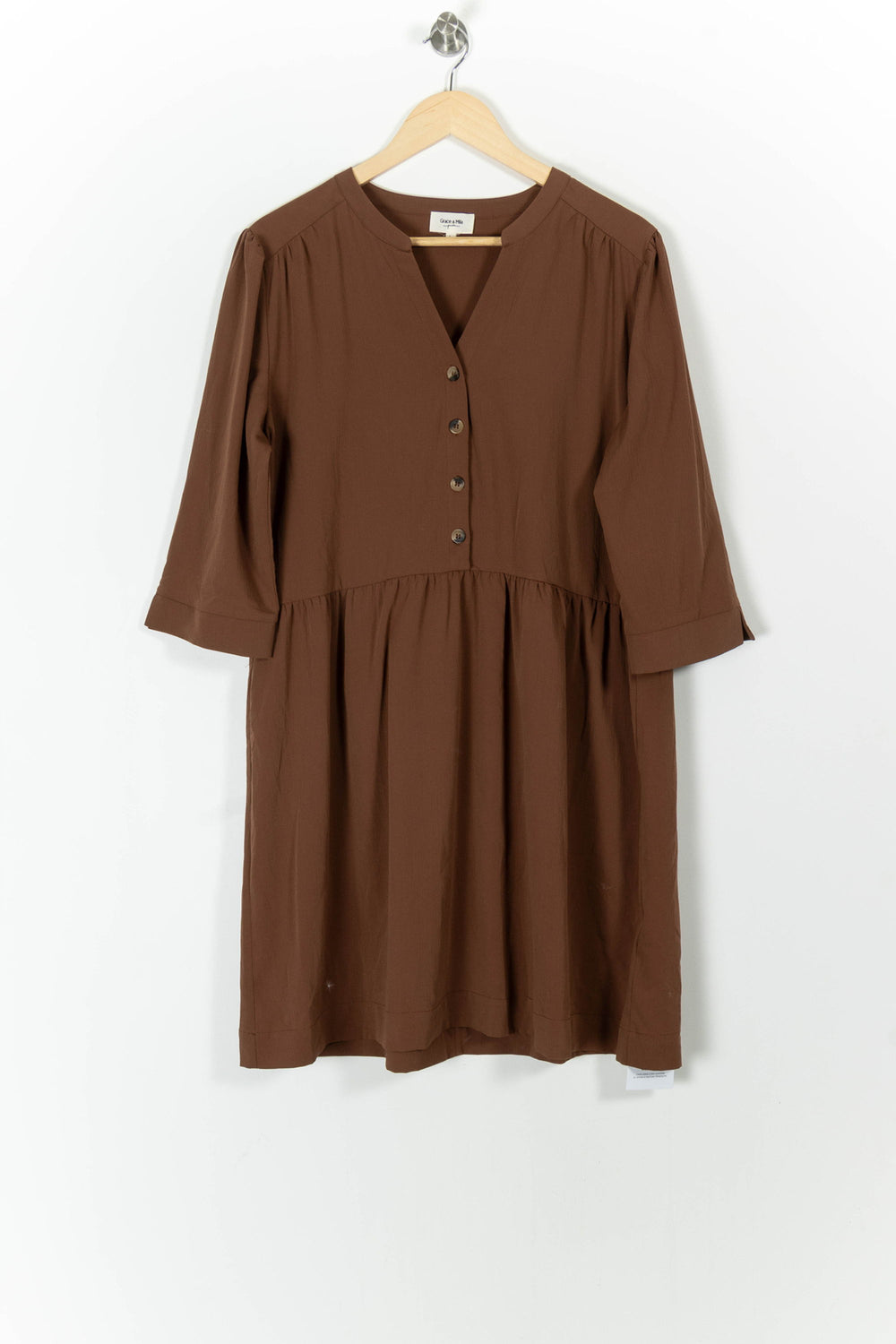 Robe Midi Marron - Taille L/40 de la marque Grace & Mila | PARAD81939 - Vendu par Paradigme - Image 2