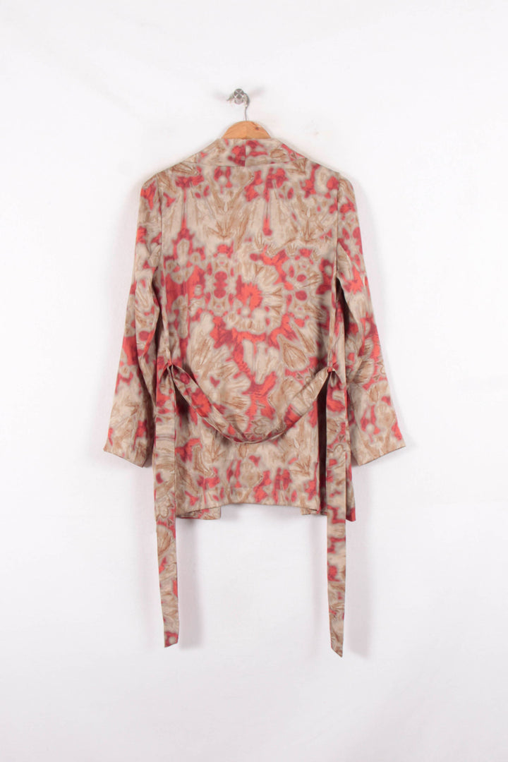 Kimono Beige et Rouge - Taille M/38 de la marque La Fée Maraboutée | PARAD81949 - Vendu par Paradigme - Image 4