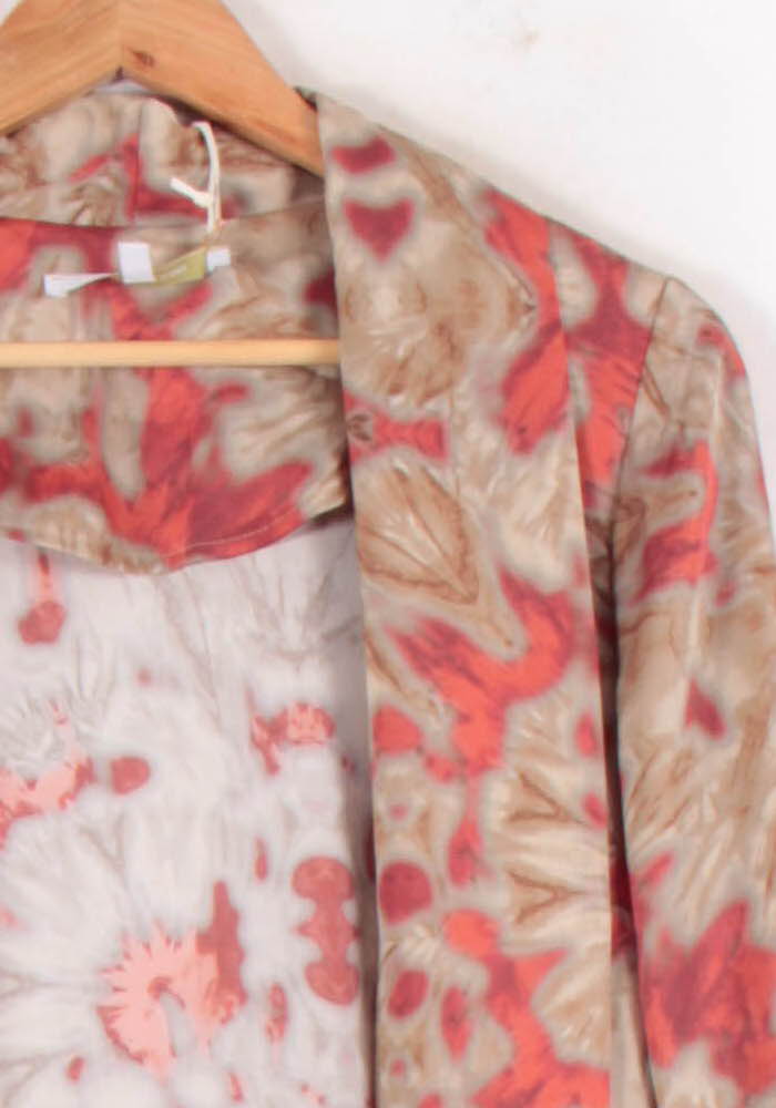 Kimono Beige et Rouge - Taille M/38 de la marque La Fée Maraboutée | PARAD81949 - Vendu par Paradigme - Image 3