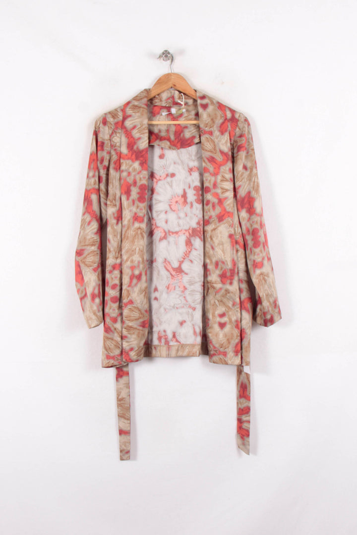 Kimono Beige et Rouge - Taille M/38 de la marque La Fée Maraboutée | PARAD81949 - Vendu par Paradigme - Image 2