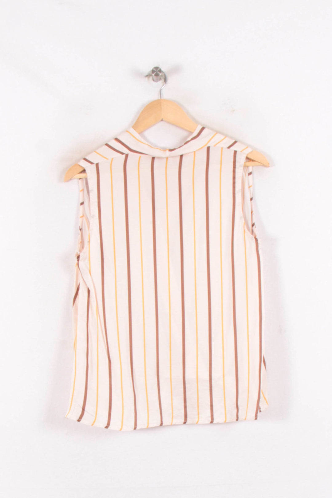 Blouse Rayée Beige et Marron - Taille M/38 de la marque La Fée Maraboutée | PARAD81950 - Vendu par Paradigme - Image 4