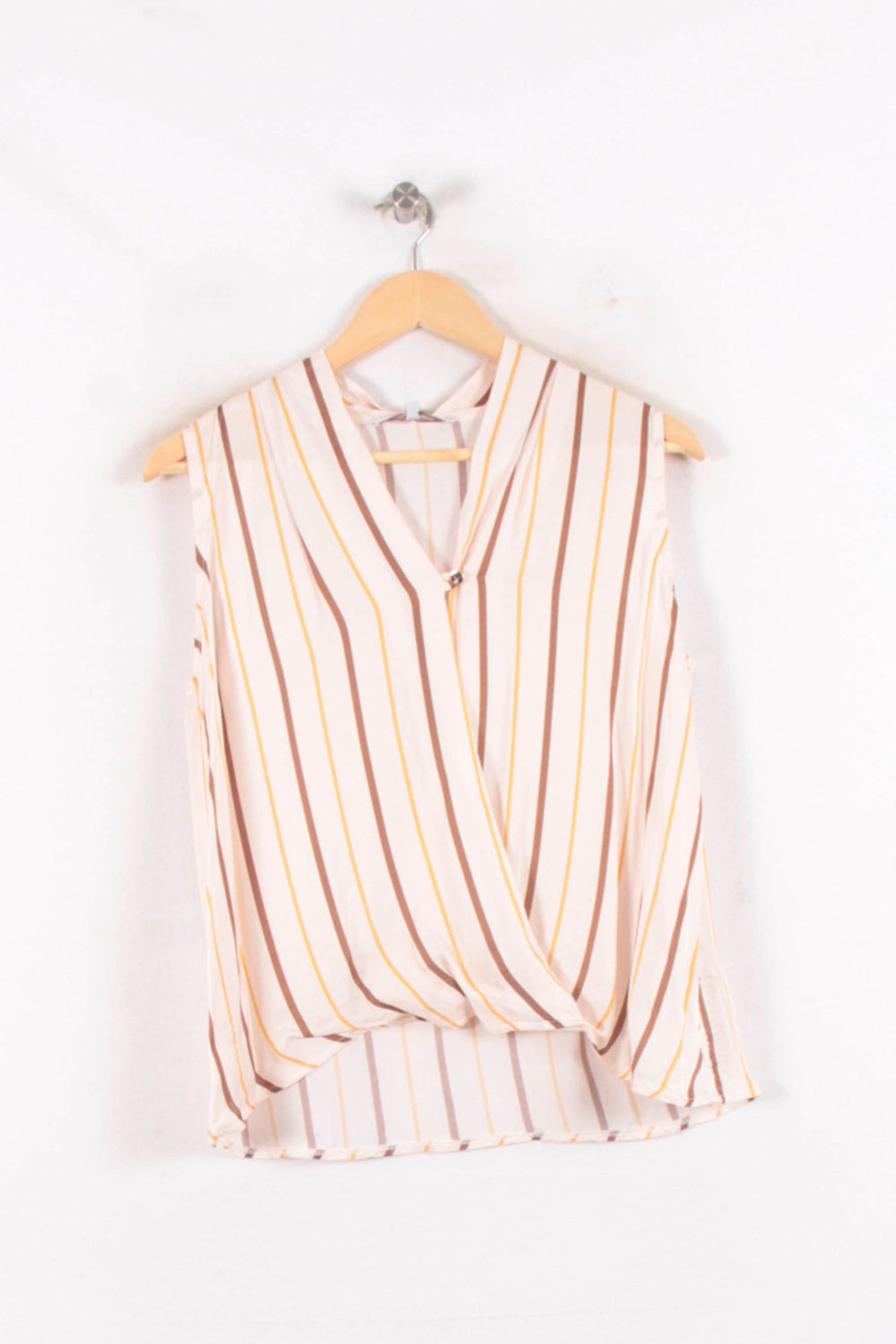 Blouse Rayée Beige et Marron - Taille M/38 de la marque La Fée Maraboutée | PARAD81950 - Vendu par Paradigme - Image 2