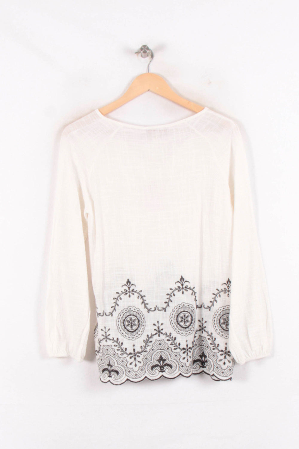 Blouse Blanche et Noire - Taille M/38 de la marque La Fée Maraboutée | PARAD81951 - Vendu par Paradigme - Image 2