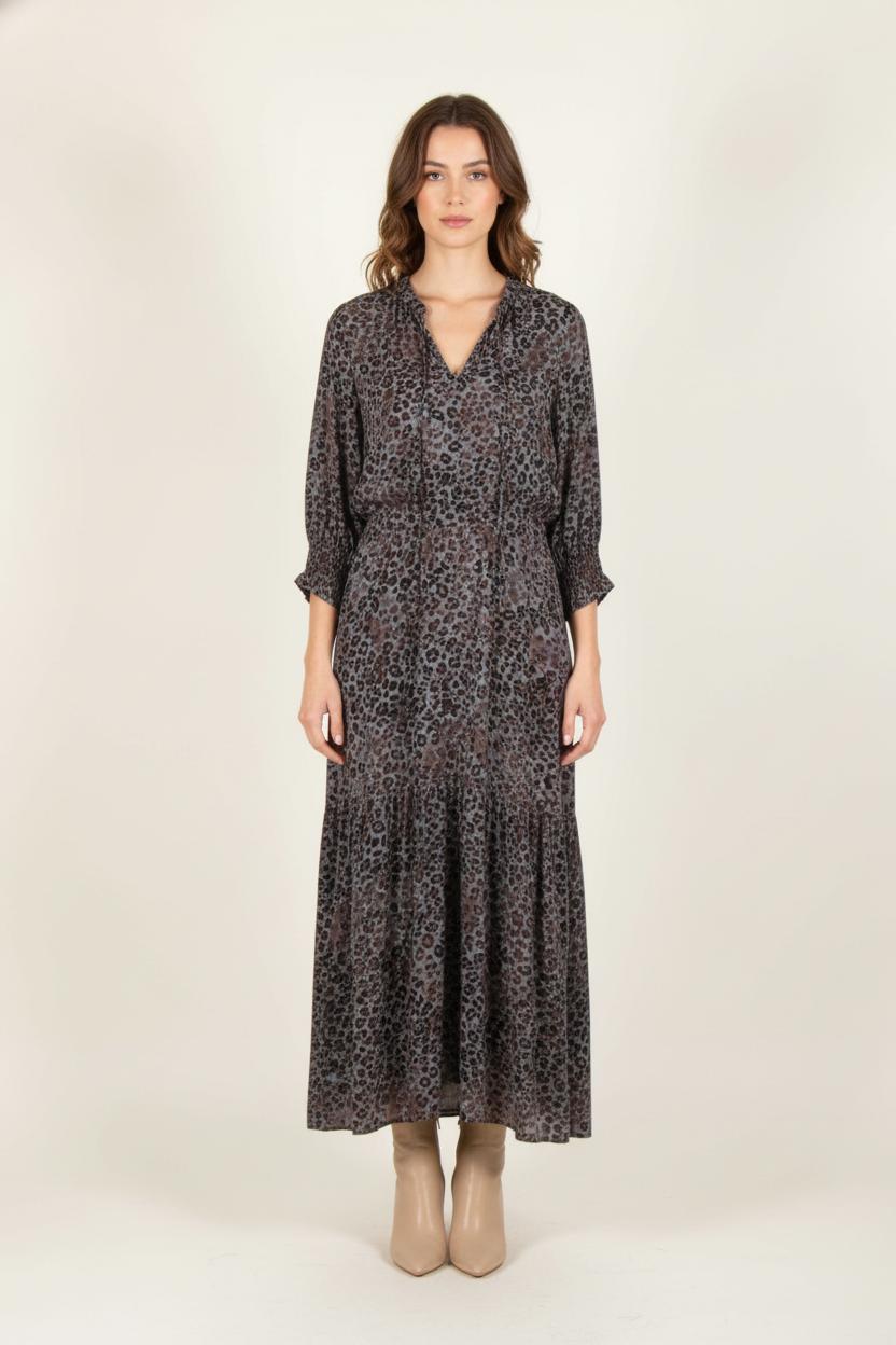 Robe Longue Bleue et Marron - Taille M/38 de la marque IKKS | PARAD81986 - Vendu par Paradigme - Image 1