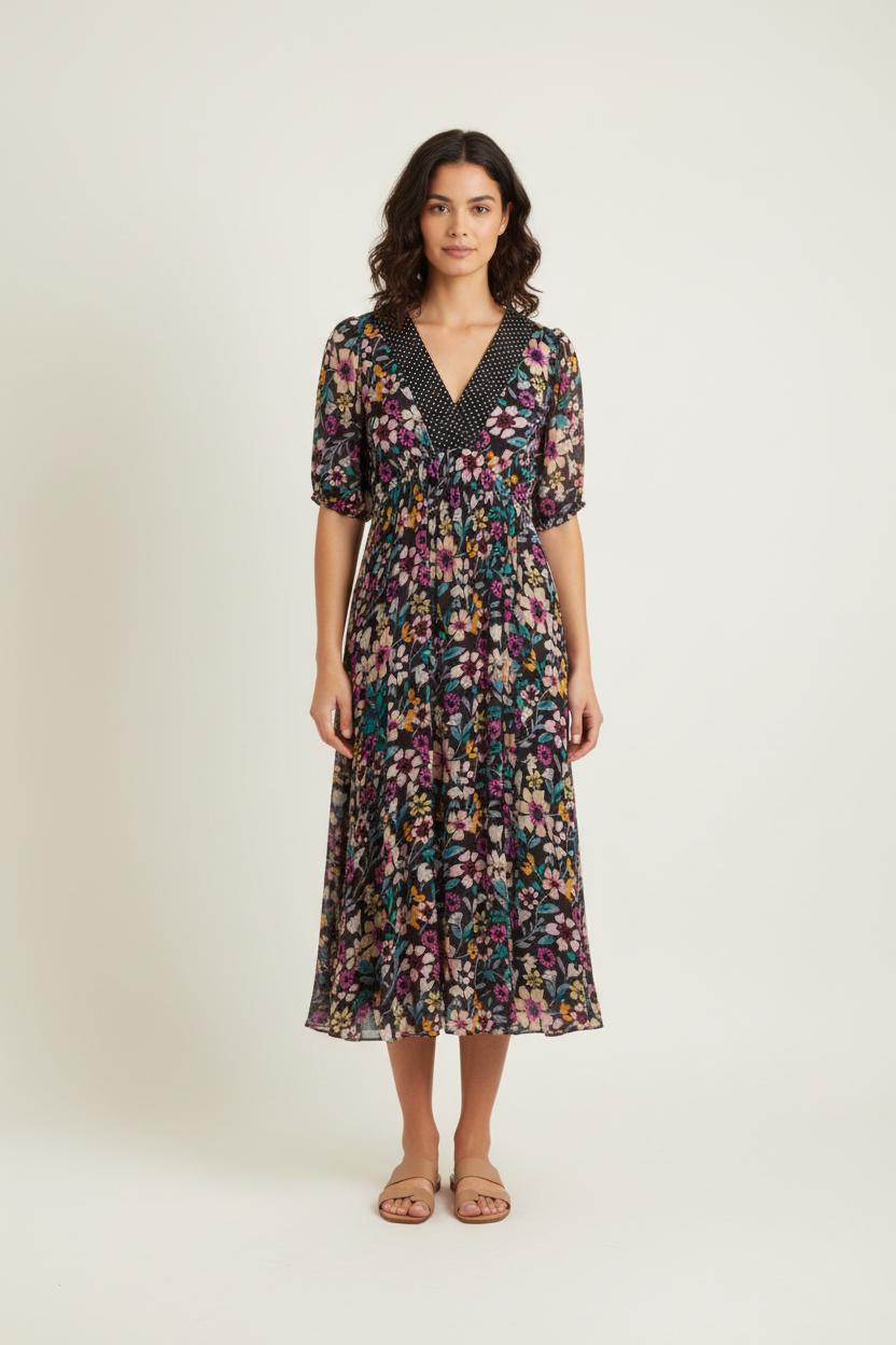 Robe Longue Multicolore - Taille S/36 de la marque Caroll | PARAD81999 - Vendu par Paradigme - Image 1