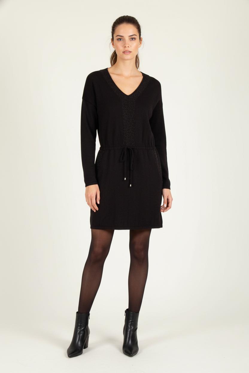 Robe Pull Noire - Taille S/36 de la marque Sud express | PARAD82001 - Vendu par Paradigme - Image 1