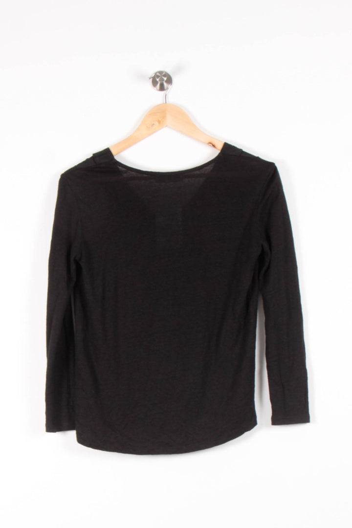 Blouse Noire - Taille M/38 de la marque Sandro | PARAD82003 - Vendu par Paradigme - Image 4