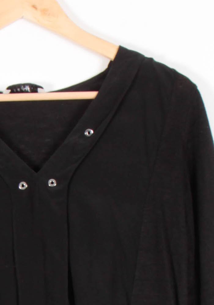Blouse Noire - Taille M/38 de la marque Sandro | PARAD82003 - Vendu par Paradigme - Image 3