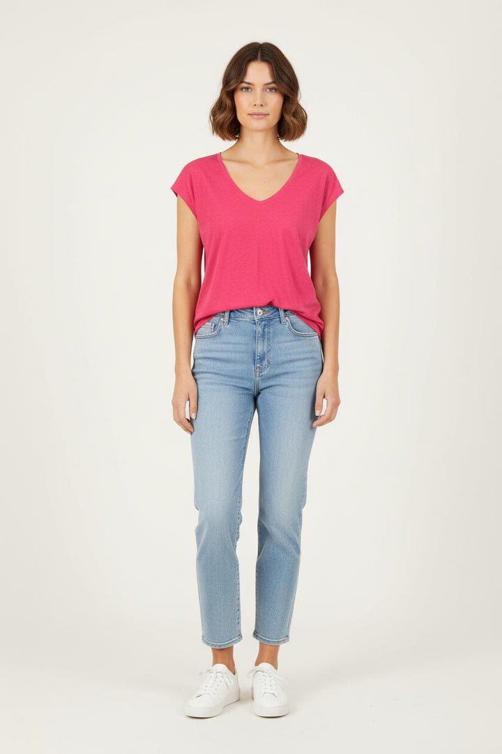 T-shirt Rose - Taille S/36 de la marque La Fée Maraboutée | PARAD82017 - Vendu par Paradigme - Image 1