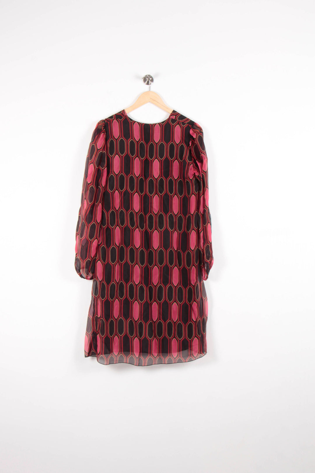 Robe Droite Rose et Noire - Taille M/38 de la marque La Fée Maraboutée | PARAD82018 - Vendu par Paradigme - Image 4