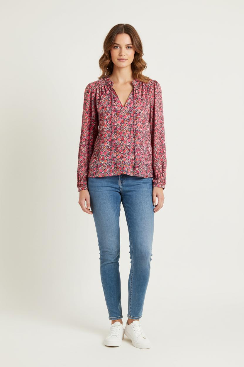 Blouse Multicolore - Taille L/40 de la marque La Fée Maraboutée | PARAD82021 - Vendu par Paradigme - Image 1