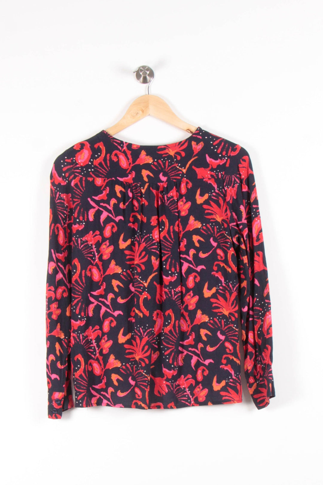 Blouse Bleu Marine et Rouge - Taille L/40 de la marque La Fée Maraboutée | PARAD82022 - Vendu par Paradigme - Image 4