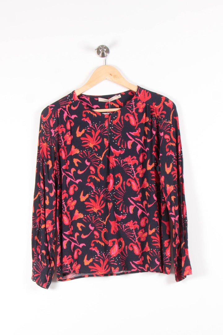 Blouse Bleu Marine et Rouge - Taille L/40 de la marque La Fée Maraboutée | PARAD82022 - Vendu par Paradigme - Image 2