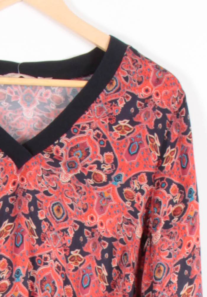 Blouse Rouge et Noire - Taille L/40 de la marque La Fée Maraboutée | PARAD82023 - Vendu par Paradigme - Image 3