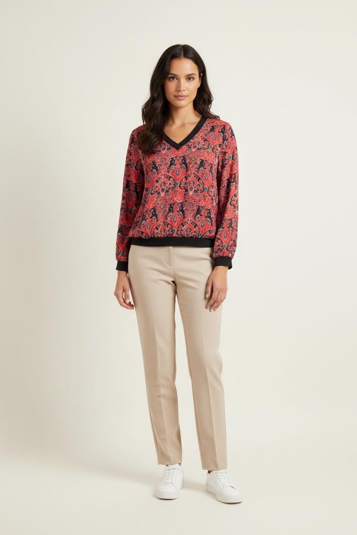 Blouse Rouge et Noire - Taille L/40 de la marque La Fée Maraboutée | PARAD82023 - Vendu par Paradigme - Image 1