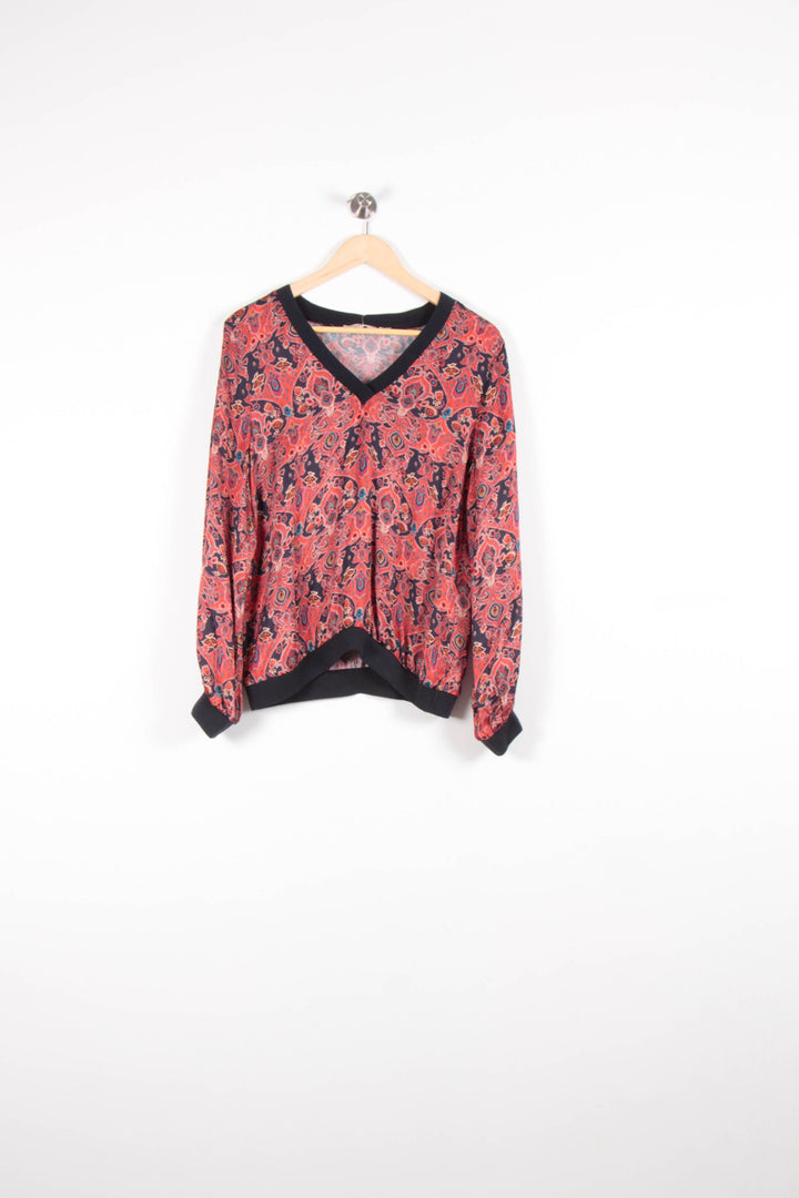 Blouse Rouge et Noire - Taille L/40 de la marque La Fée Maraboutée | PARAD82023 - Vendu par Paradigme - Image 2