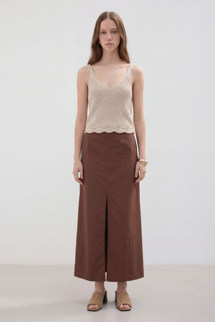 Jupe Longue Marron - Taille S/36