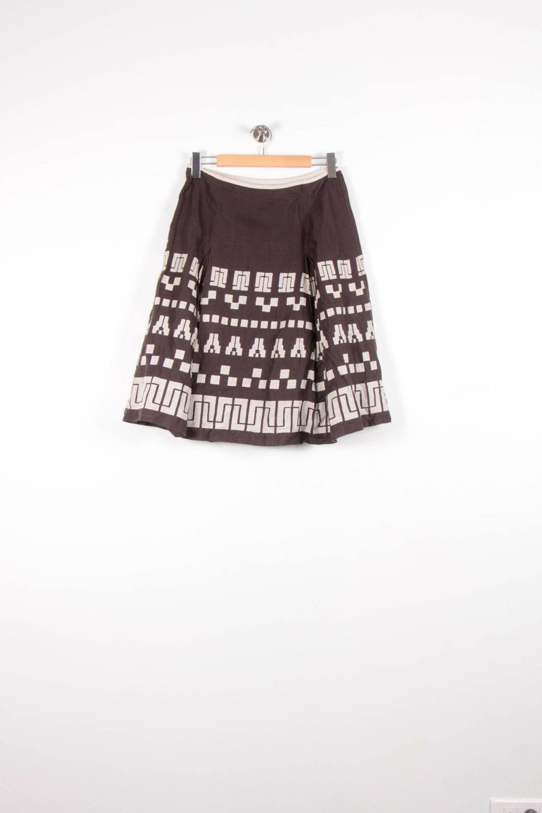 Jupe Midi Grise et Blanche - Taille M/38 de la marque Weekend Max Mara | PARAD82030 - Vendu par Paradigme - Image 4