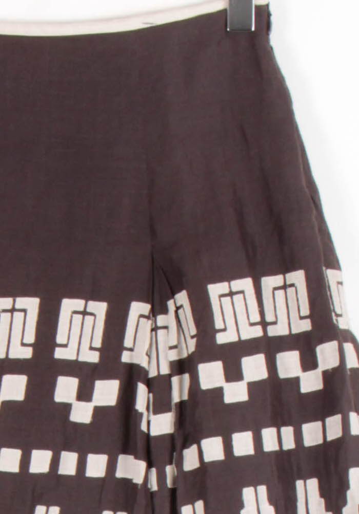 Jupe Midi Grise et Blanche - Taille M/38 de la marque Weekend Max Mara | PARAD82030 - Vendu par Paradigme - Image 3