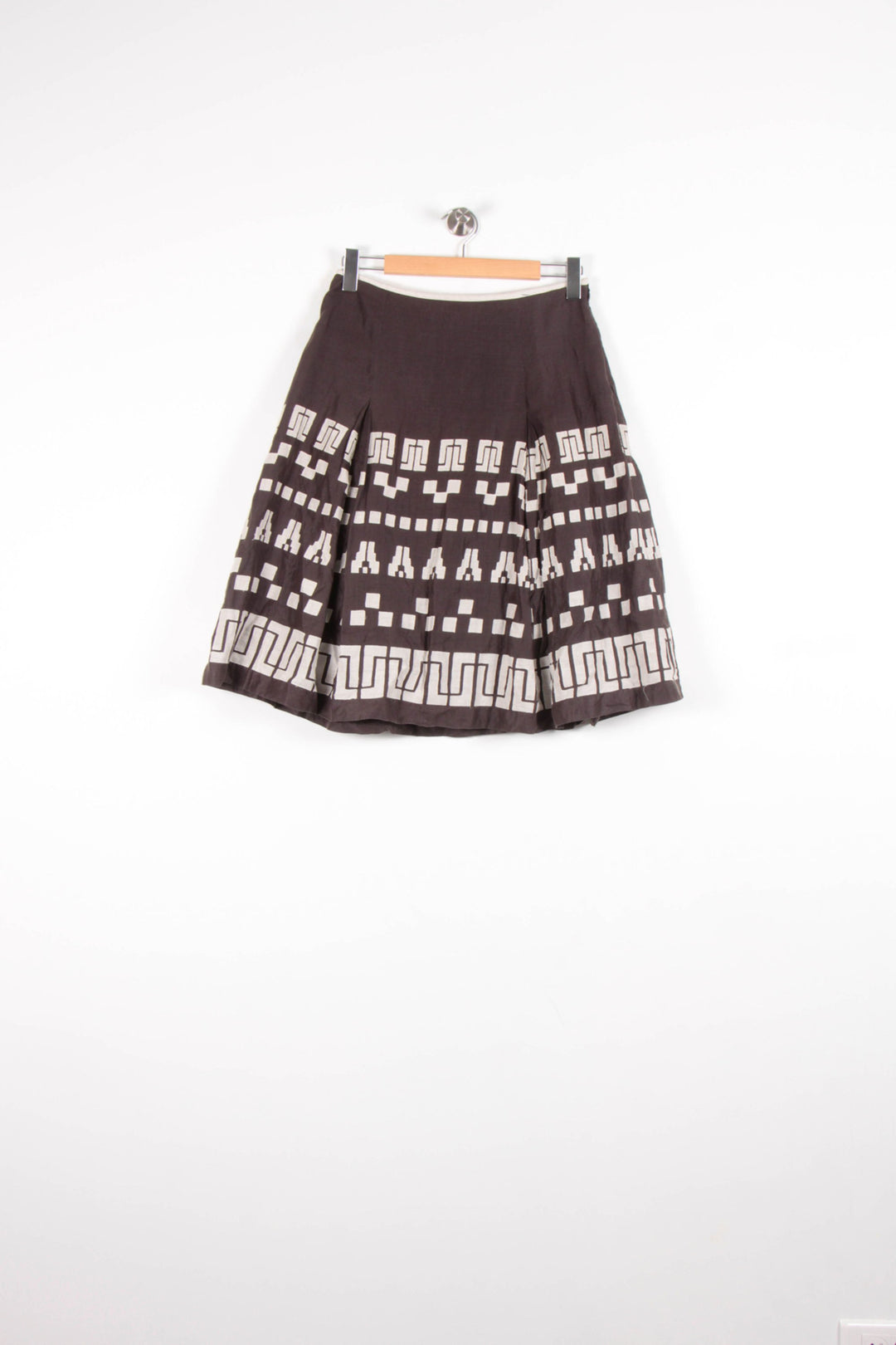 Jupe Midi Grise et Blanche - Taille M/38 de la marque Weekend Max Mara | PARAD82030 - Vendu par Paradigme - Image 2