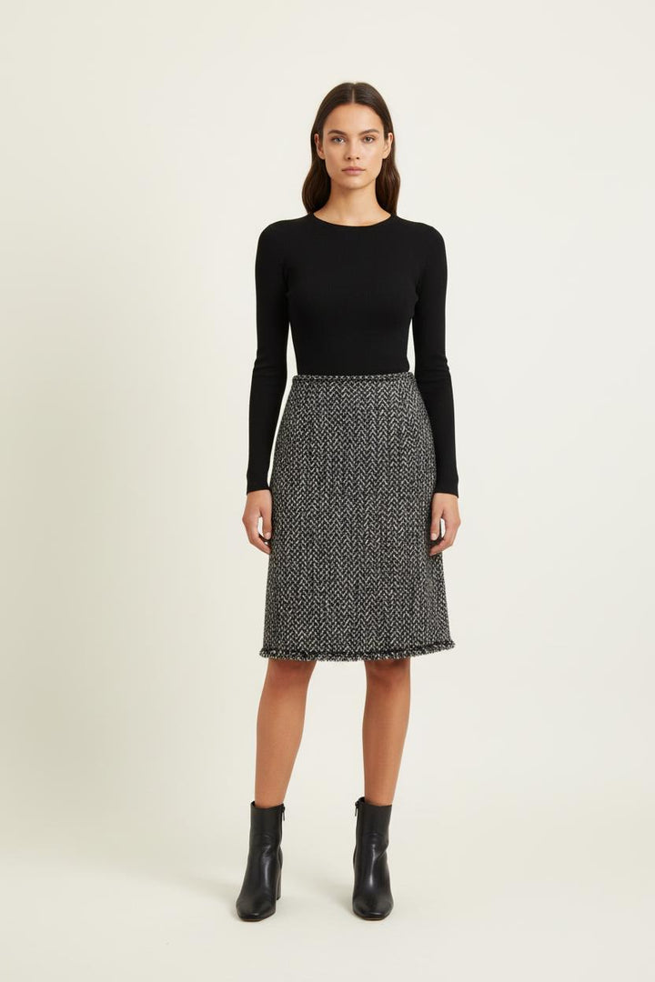 Jupe Droite Noire et Blanche - Taille XXXL/46 de la marque Gerard Darel | PARAD82033 - Vendu par Paradigme - Image 1