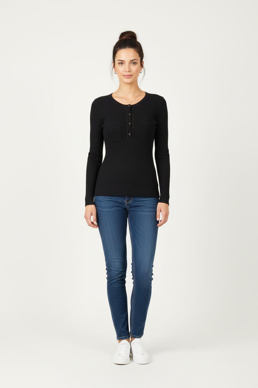 Pull Bleu - Taille XS/34 de la marque Vanessa Bruno - Athé | PARAD82034 - Vendu par Paradigme - Image 1