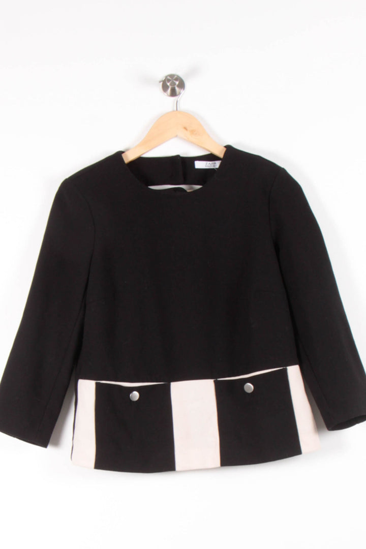 Blouse Noire et Blanche - Taille L/40 de la marque ZAPA | PARAD82039 - Vendu par Paradigme - Image 2