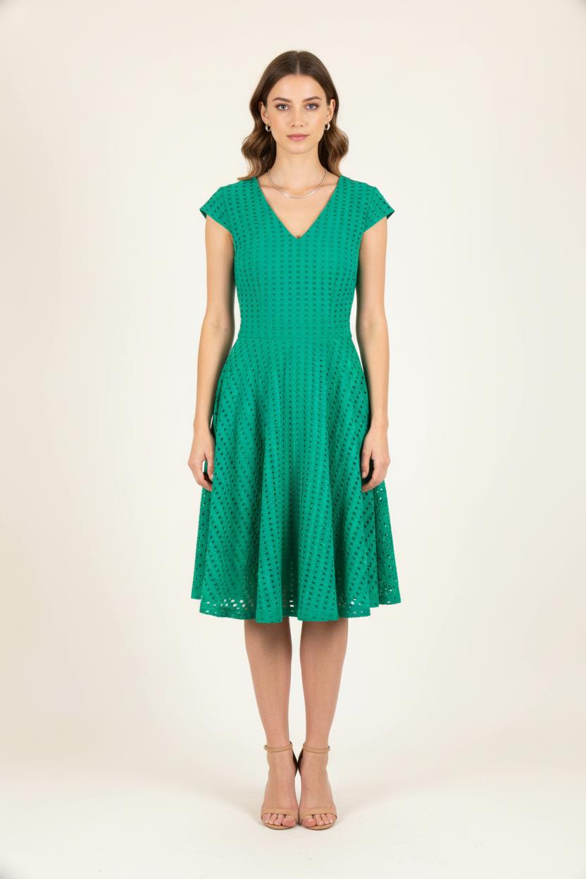 Robe Évasée Verte - Taille XS/34 de la marque Suncoo | PARAD82044 - Vendu par Paradigme - Image 1