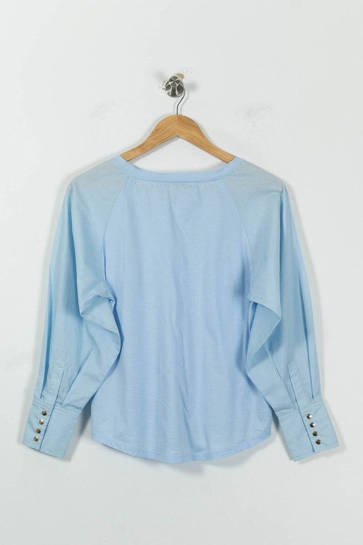 Chemise Bleue - Taille S/36 de la marque Claudie Pierlot | PARAD82047 - Vendu par Paradigme - Image 4
