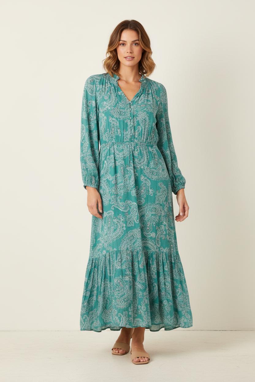 Robe Longue Verte - Taille XS/34 de la marque Suncoo | PARAD82051 - Vendu par Paradigme - Image 1